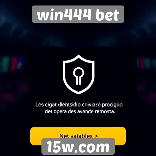 Funcionalidades de segurança no win444 bet